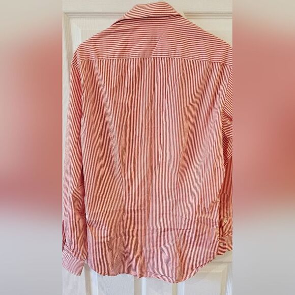 Yves Saint Laurent Women Stripped Red White Buttondown - Picture 6 of 7